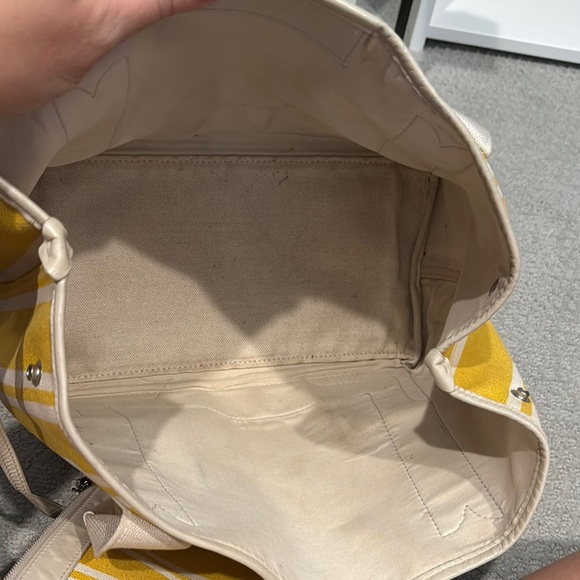 Balenciaga Yellow Striped canvas Tote - Picture 8 of 10